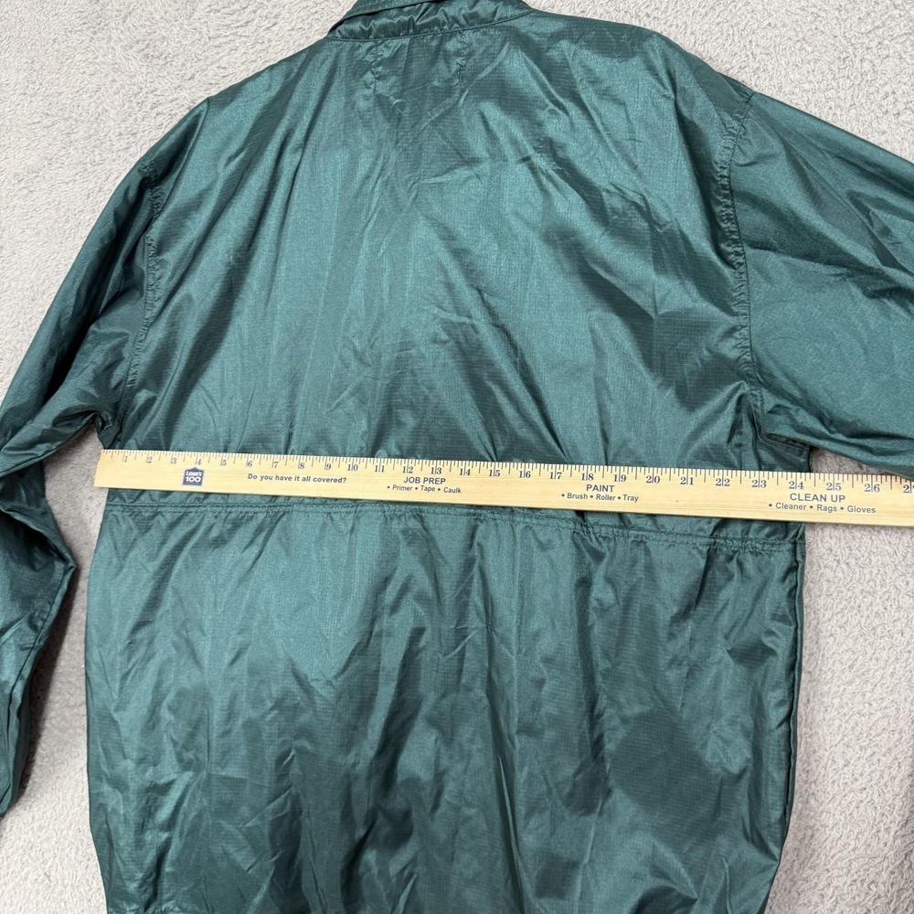 Vintage Eddie Bauer Jacket Mens Large Green Sac Shirt Nylon Windbreaker 80s 90s - Picture 8 of 14